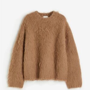 H&M Fuzzy Brown Sweater